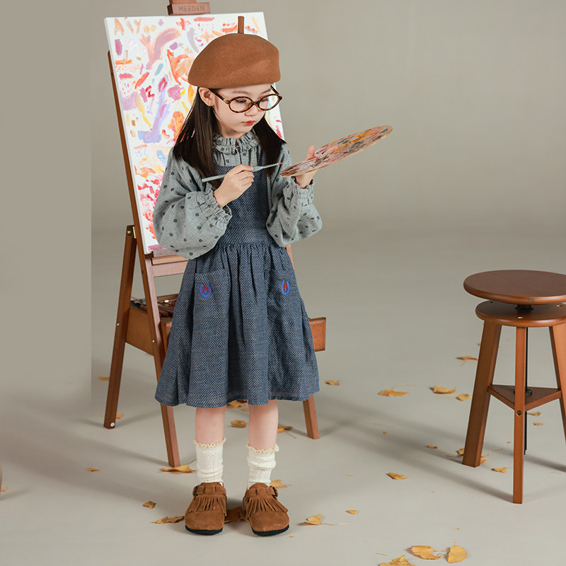 大耳象女童花边领波点长袖小衫秋季新款宝儿纯棉宽松灯笼袖上衣,淘宝优惠券,粉丝福利购,淘宝优惠卷