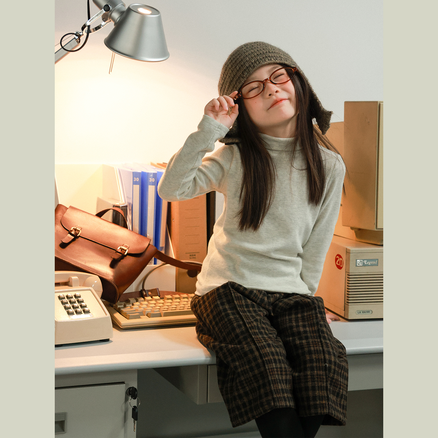 utouto大耳象女童高领打底衫2025冬季新款宝儿内搭t高弹长袖上衣 - 图2