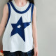 Utouto summer vest ແຂບຫ້າຈຸດດາວກົງກັນຂ້າມ