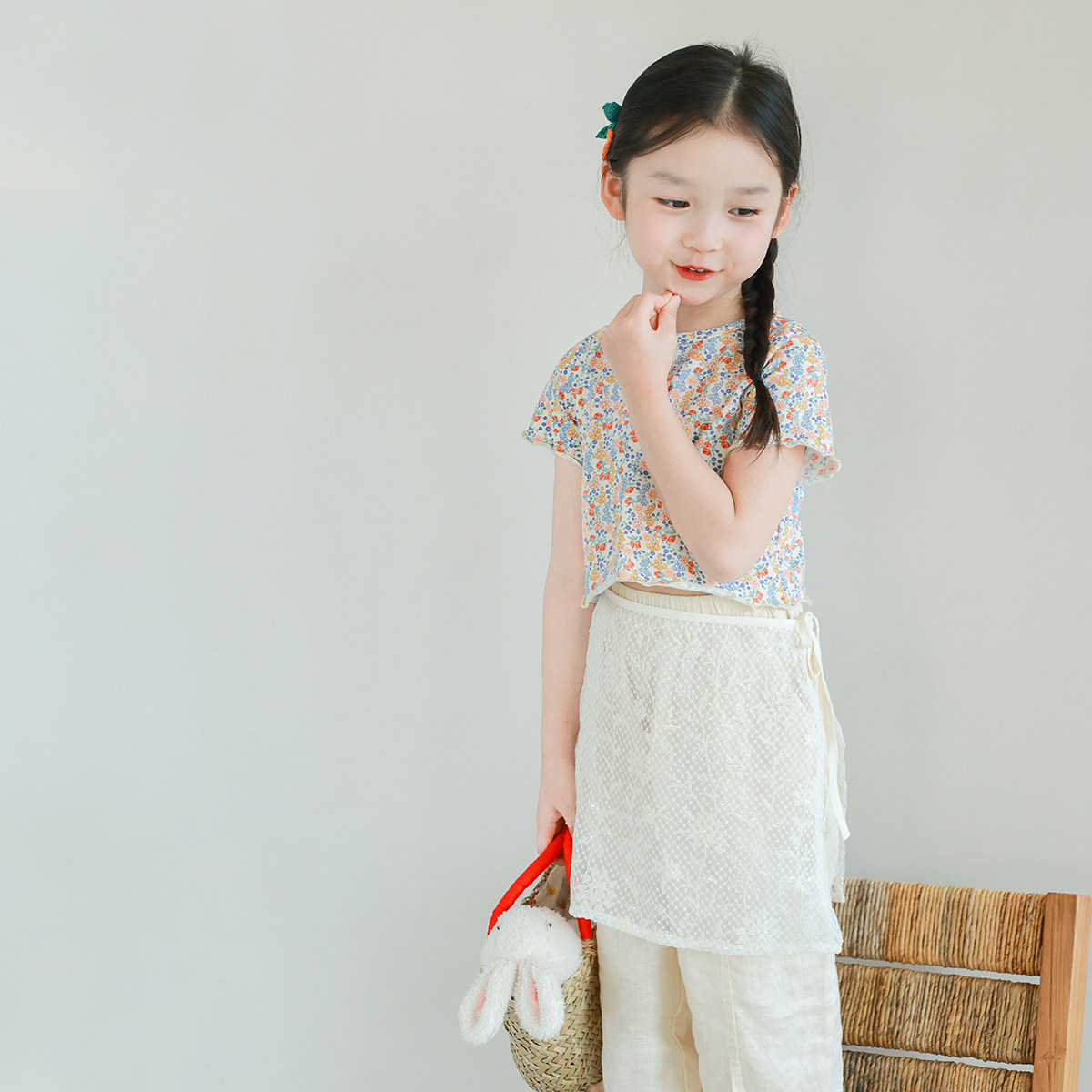 大耳象女童吊带上衣碎花熊猫短袖喇叭裤修身裤夏季新款,淘宝优惠券,粉丝福利购,淘宝优惠卷