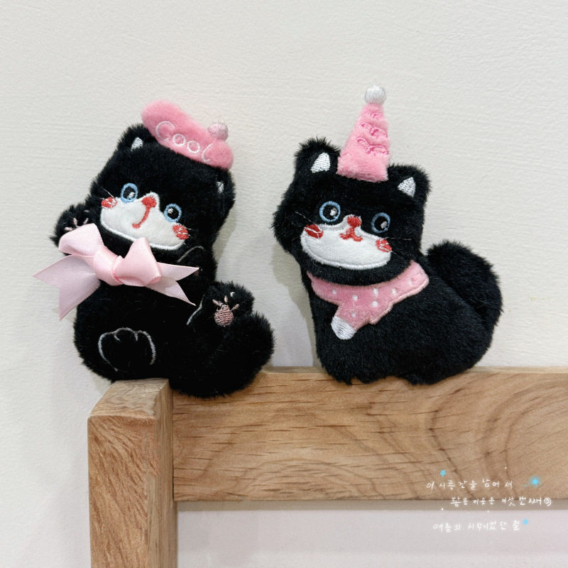 秋冬季可爱搞怪卡通小猫毛绒玩偶胸针装饰品服饰围巾袜子diy配饰,淘宝优惠券,粉丝福利购,淘宝优惠卷