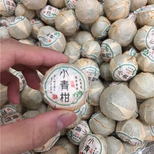 6年陈小青柑普洱茶正宗陈皮熟茶优选柑普橘普茶叶实木桶袋装500g - 图0