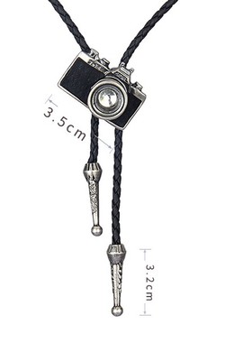 韩版百搭潮男士长款女照相机项链