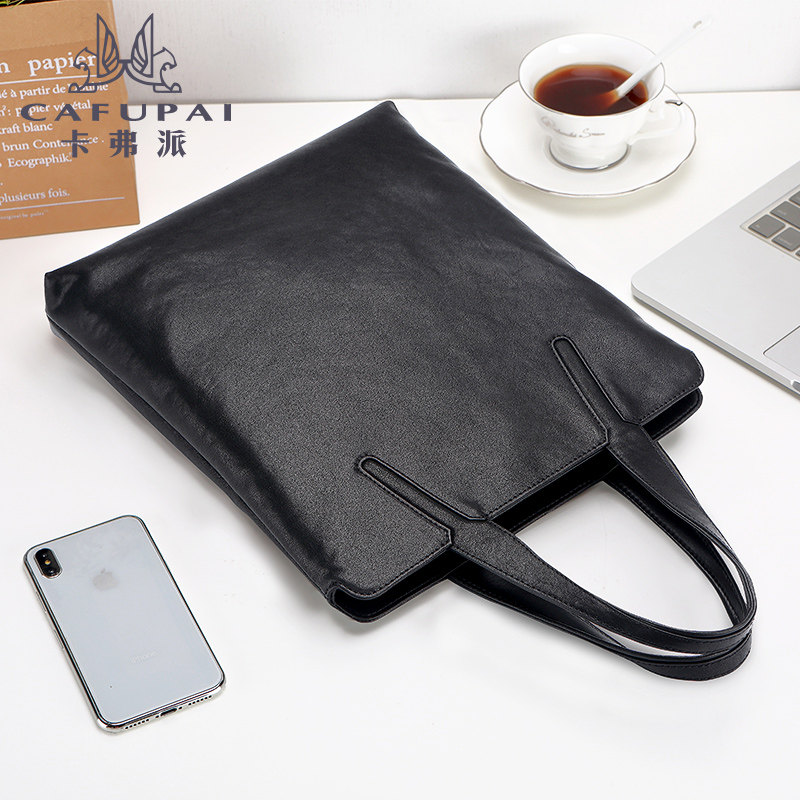 手提包男士竖款公文包时尚男士包包 卡弗派男士包袋