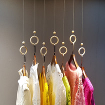 Clothing Store Rings Steel Wire Suspension Chain Hanger Rack Hanger upper wall Clothing Rack Hanging Clothing Hook