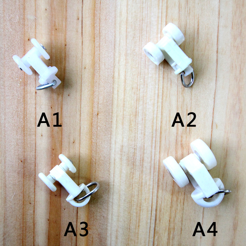 窗帘轨道配件滑轮子辅料滚轮老式直轨弯轨导轨挂钩环滑轨走轮滑轮