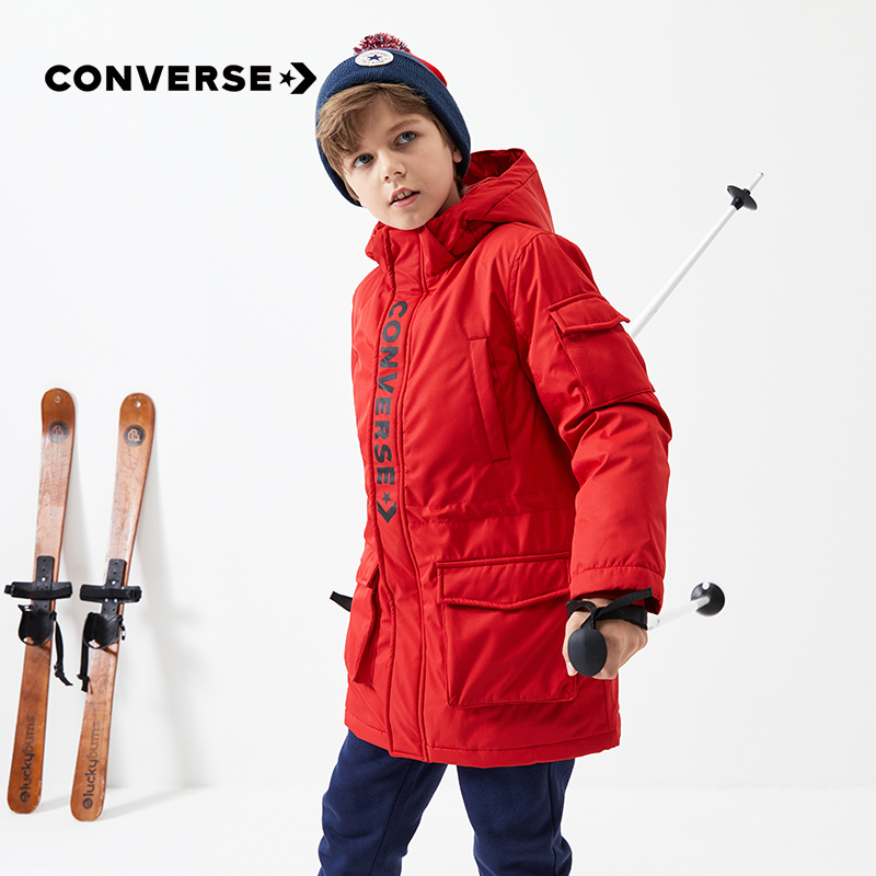 converse童装秋冬款中大童羽绒服 converse童鞋羽绒服