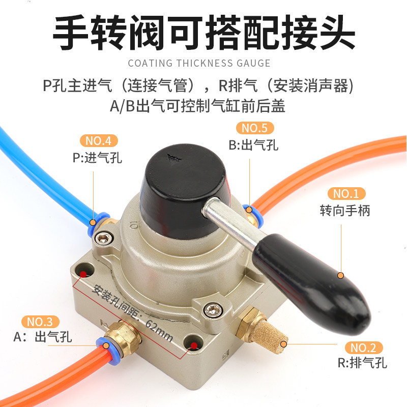 气动元件手动开关三位四通手转阀手板阀HV-02 HV-03 HV-04HV-200D,淘宝优惠券,粉丝福利购,淘宝优惠卷