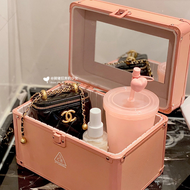 3ce pink makeup box storage peripheral