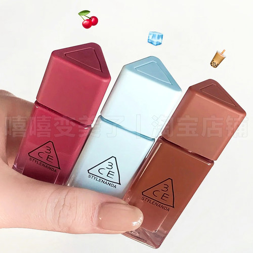 3ce唇釉新品小硬糖水光镜面海盐芭菲蓝闪清爽不粘腻女!章若楠同款 - 图1