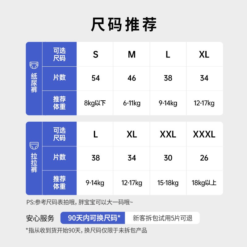 舒氏宝贝涂鸦弱酸4包纸尿裤拉拉裤尿不湿超薄透气婴儿宝宝日夜用