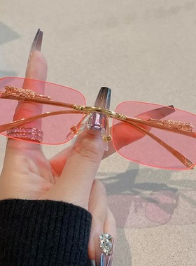 新款欧美豹子头墨镜小脸小框