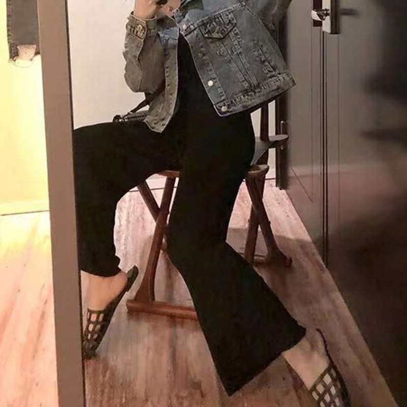 直筒阔腿裤针织宽松潮妈孕妇裤子 沐月母婴孕妇阔腿裤