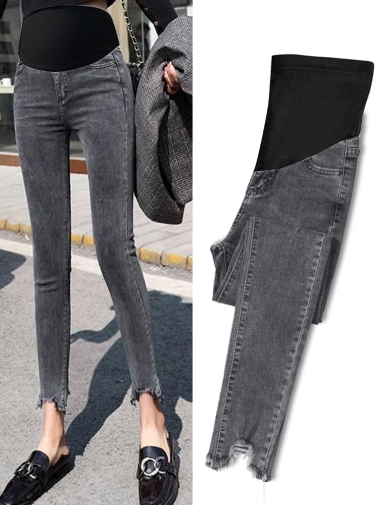 外穿春秋款九分时尚潮妈孕妇裤子 沐月母婴孕妇打底裤