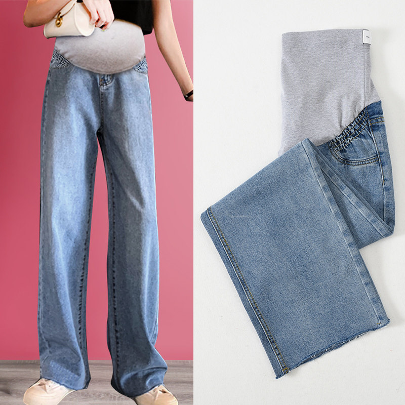 宽松阔腿潮妈洋气加绒外穿孕妇裤子 沐月母婴孕妇阔腿裤