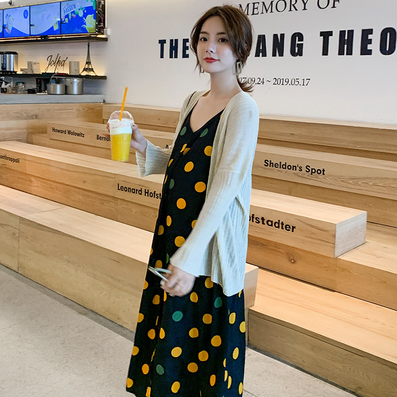 孕妇装夏装两件套洋气潮妈连衣裙 沐月母婴连衣裙