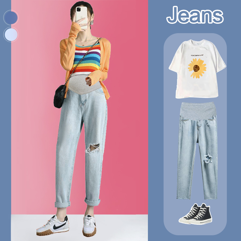 春秋款外穿时尚网红秋冬装孕妇裤子 沐月母婴孕妇打底裤