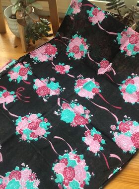 特日本粗布长巾包裹布头巾手作布