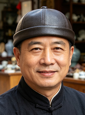 男士老人真皮财主地主帽