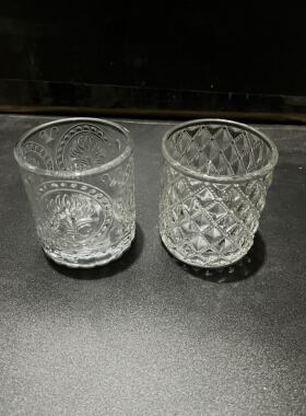 鸟语花香手作韩式创意diy香薰蜡烛玻璃杯 北欧简约烛台果冻蜡空杯