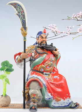 石湾陶瓷艺术精品礼物酒柜门关公