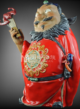大师中式风家居门钟馗石湾陶瓷