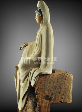 石湾公仔手工艺观音陶瓷装饰品