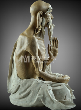 石湾陶瓷大师中式家居门罗汉摆件