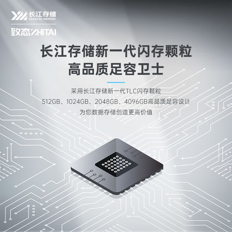 致态TiPlus5000/7100 1T2TBM.2NVME固态硬盘TI600长江存储SSD512G - 图1