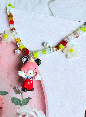 米老鼠潮流水晶项链卡通可爱