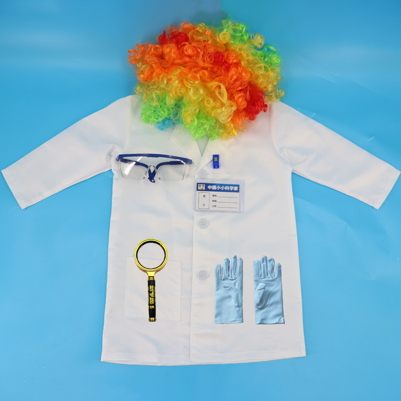 儿童实验服白大褂小化学家科学家服装幼儿园航天表演服科普培训服 - 图0