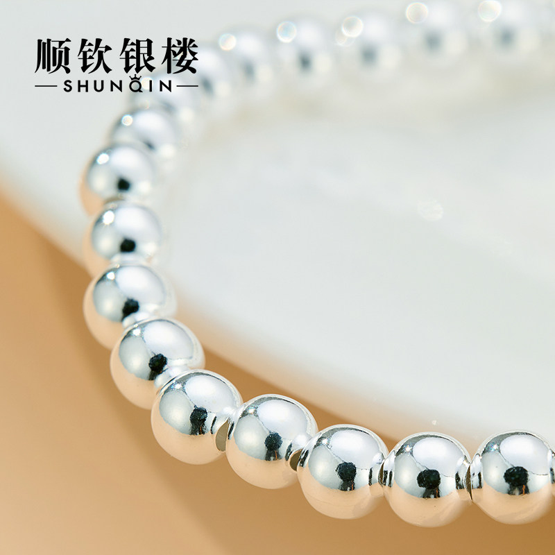 顺钦银楼s999纯银女小清新风手串 顺钦银楼手链