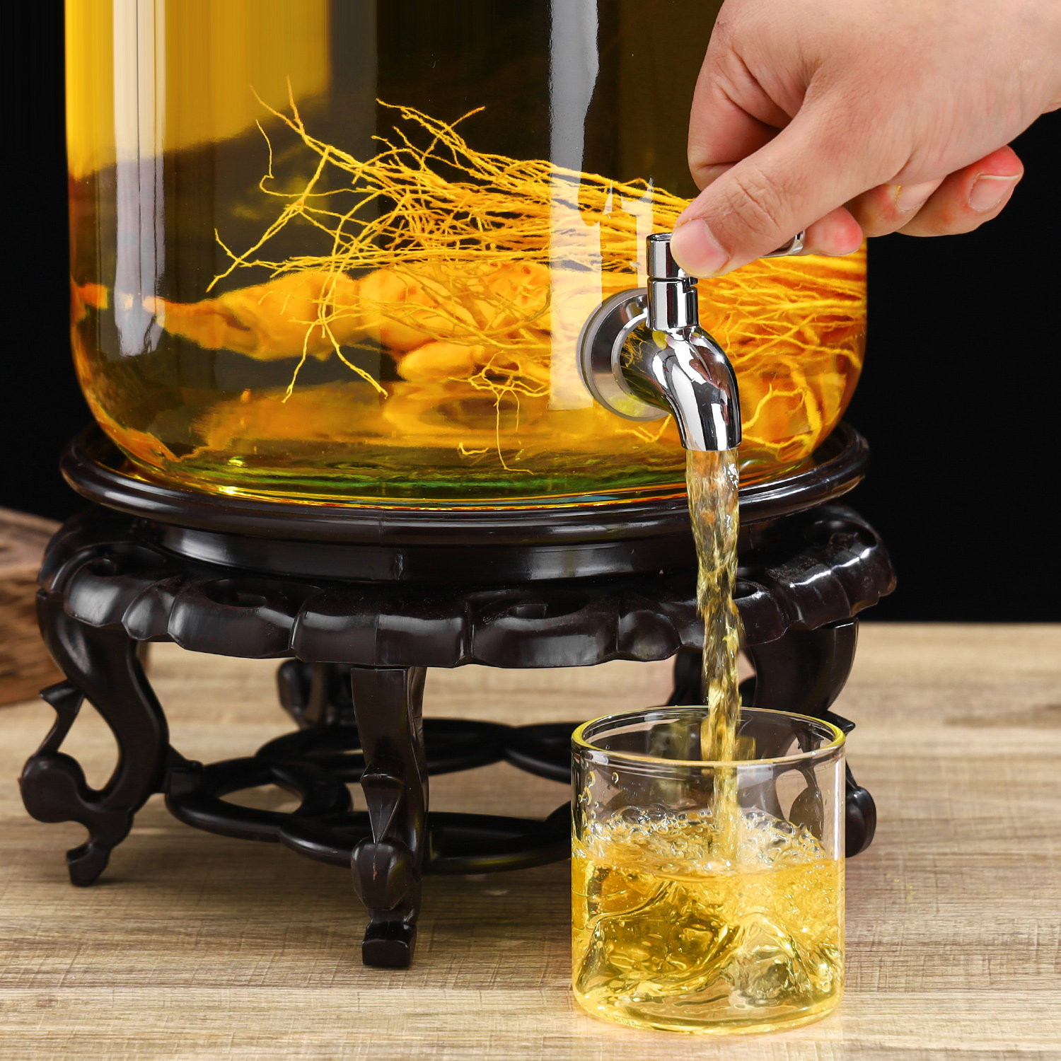 高档密封带水龙头20斤药酒酒罐加厚容器玻璃瓶酒坛子泡酒专用酒瓶,淘宝优惠券,粉丝福利购,淘宝优惠卷