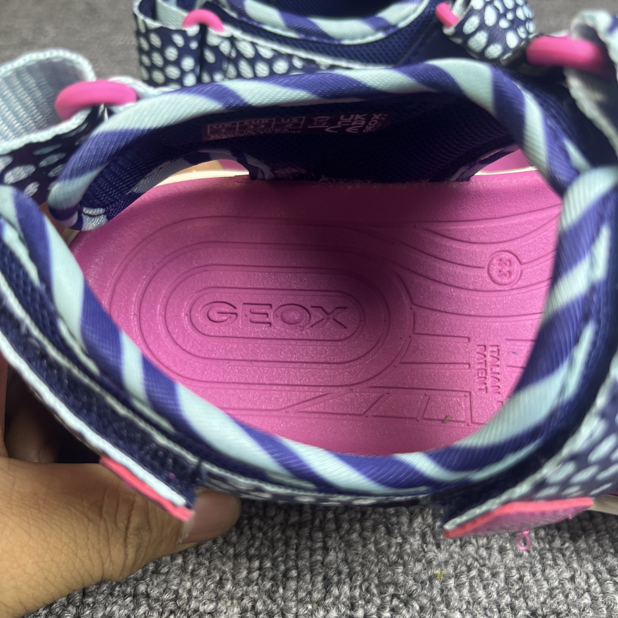 GEOX健乐士童露趾凉鞋防臭运动沙滩鞋会呼吸的鞋亲子鞋,淘宝优惠券,粉丝福利购,淘宝优惠卷