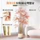 Living room simulated autumn leaves nandina bamboo