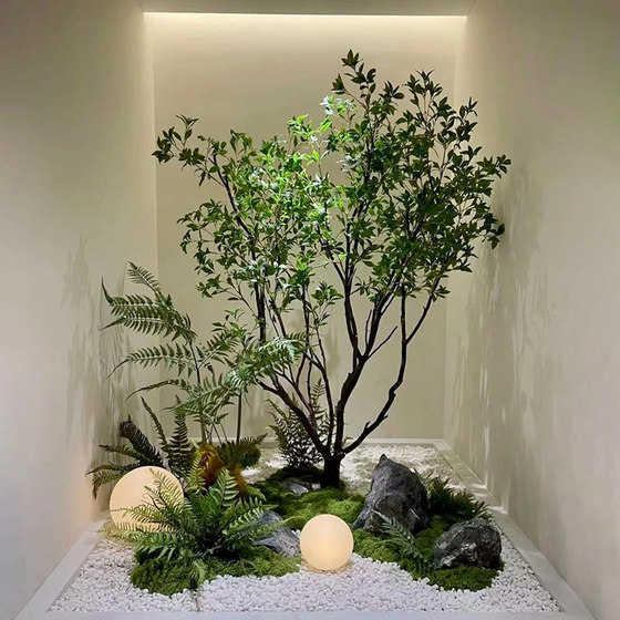 Simulated green plant landscaping combination window decoration