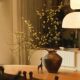 High-end simulated wood ginger antique floral and green plant ornaments