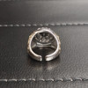 Trendy sterling silver inlaid copper arabesque lion head ring