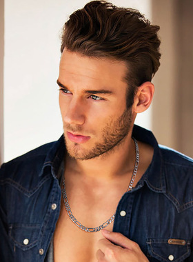 嘻哈意大利锁骨链纯银镀金项链