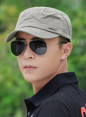 帽子男韩版潮平顶帽简约百搭中年男士帽子春夏秋棒球帽休闲时尚