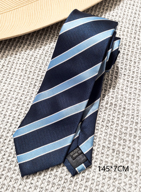 JK制服水手服领花街拍学院风校服学生毕业照领结领绳蓝色条纹领带