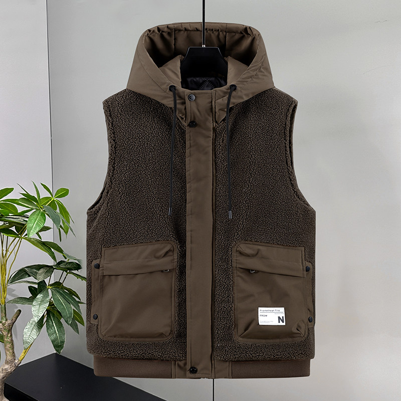 秋冬季颗粒绒马甲男女加厚保暖连帽坎肩时尚青少年学生棉马夹外套,淘宝优惠券,粉丝福利购,淘宝优惠卷