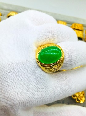 越南沙金久不掉色开口可调节戒子