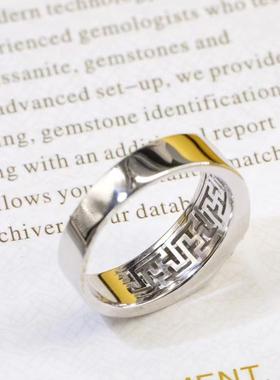 情侣对戒s925纯银戒指结婚戒重工