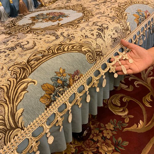 欧式沙发垫高档奢华防滑坐垫四季通用美式123组合皮沙发套罩座垫 - 图2