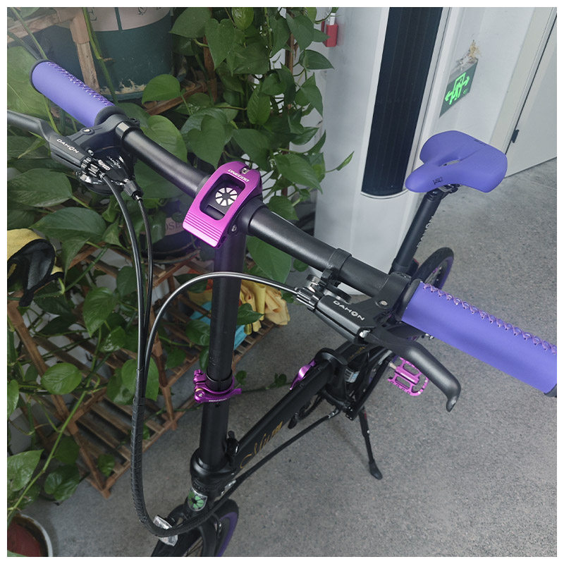 DIY折叠车改装紫色配件自行车脚踏 坐垫 把套 把立 轮组 曲柄牙盘,淘宝优惠券,粉丝福利购,淘宝优惠卷