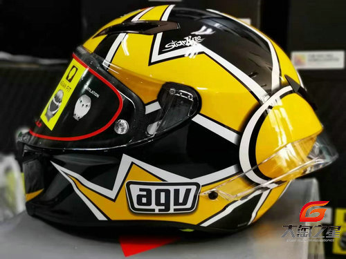 AGV Pista GP RR LAGUNA SECA 2005罗西退役纪念碳纤摩托车头盔-图1