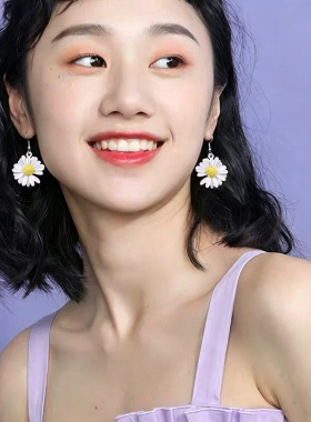 小雏菊耳钉小众设计女
