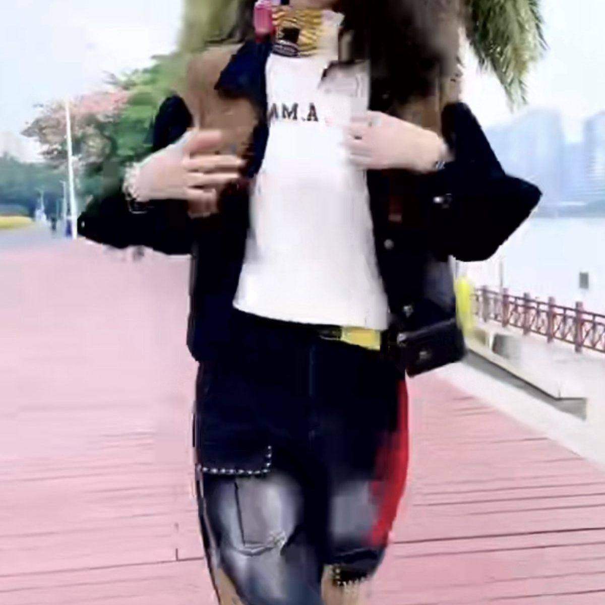 高档牛仔套装女刺绣洋气拼接牛仔女外套宽松牛仔哈伦裤两件套,淘宝优惠券,粉丝福利购,淘宝优惠卷