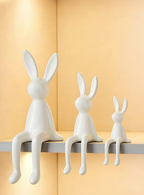 [家居好物]卡通长耳朵坐姿兔子